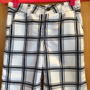 NEW Boys Tony Hawk Black/White Plaid Swim Mesh Lined Shorts 5 Pockets Sz: 12